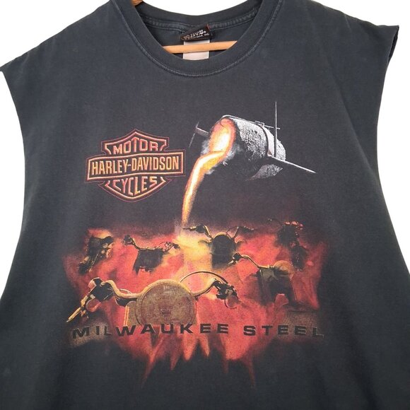 Harley Davidson Muscle Shirt XL Milwaukee Steel Myrtle Beach Motorcycle Biker SC - Picture 2 of 14